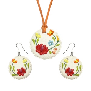 Set cu cercei lungi motive Traditionale model 10