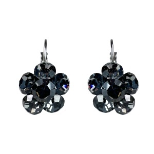 Cercei Round Stones Chaton Flower SS29, model 447