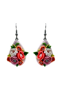 Cercei handmade cu cristale, model 245