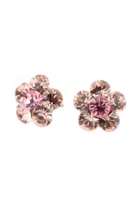 Cercei Round Stones Chaton Flower SS24, model 354