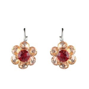 Cercei Rivoli Mxima & Round Stones Chaton Flower SS29, model 455