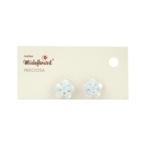 Cercei Round Stones Chaton Flower SS24, model 351 - Img 2