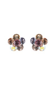 Cercei Round Stones Chaton Flower SS24, model 400