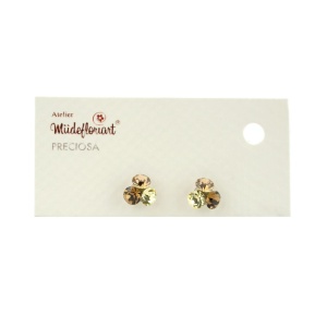 Cercei Round Stones Chaton Tripple 10mm, model 323 - Img 2