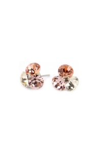 Cercei Round Stones Chaton Tripple SS29, model 236