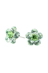 Cercei Round Stones Chaton Flower SS24, model 348