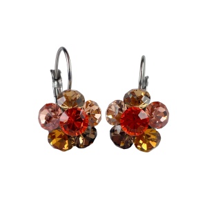 Cercei Round Stones Chaton Flower SS24, model 435