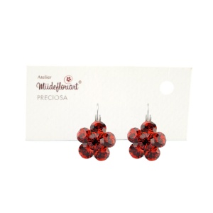 Cercei Round Stones Chaton Flower SS29, model 329 - Img 2
