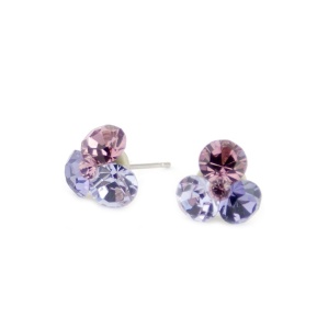 Cercei Round Stones Chaton Tripple SS29, model 266