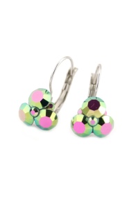 Cercei Round Stones Chaton Tripple SS34, model 220