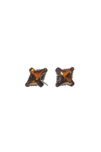 Cercei Fancy Stones Topaz Dorado Z F . 14X12 mm