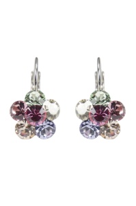 Cercei Round Stones Chaton Flower SS24, model 385