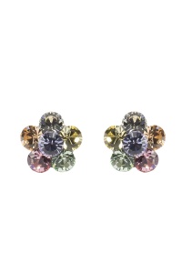 Cercei Round Stones Chaton Flower SS24, model 397