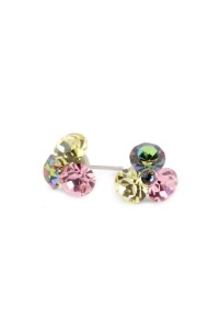 Cercei Round Stones Chaton Tripple SS29, model 268