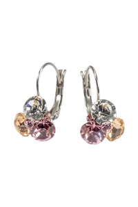 Cercei Round Stones Chaton Tripple SS34, model 384