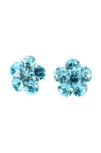 Cercei Round Stones Chaton Flower SS24, model 352