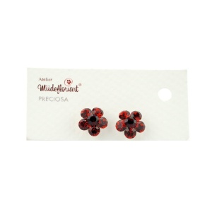Cercei Round Stones Chaton Flower SS24, model 352 - Img 2