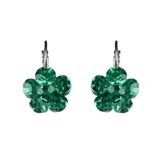 Cercei Round Stones Chaton Flower SS29, model 445