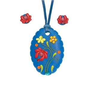 Set cu cercei bobite motive Traditionale model 06