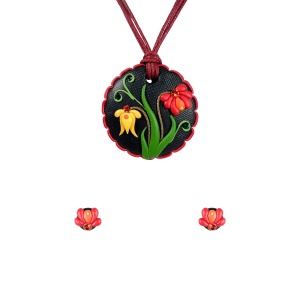 Set cu cercei bobite motive Traditionale model 21