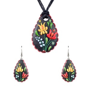 Set cu cercei lungi motive Traditionale model 11
