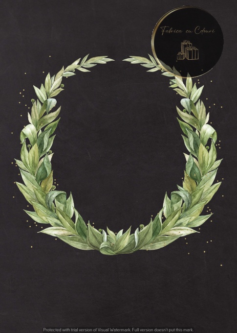 Invitație coroană verde
