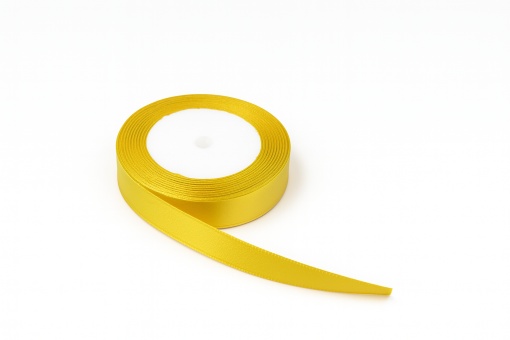 Fundiță Galbenă – Satin 2.5 cm, 100 cm lungime
