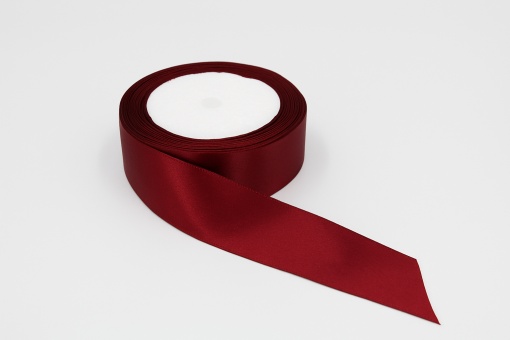 Fundiță Roșu Bordeaux – Satin 2.5 cm, 100 cm lungime