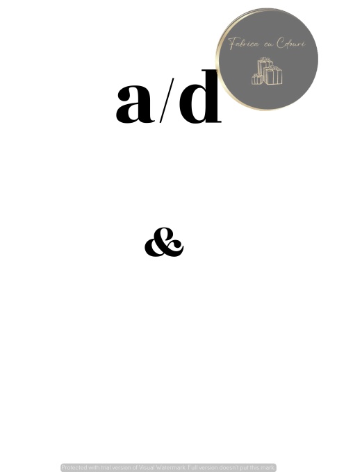 Invitație minimalistă alb-negru