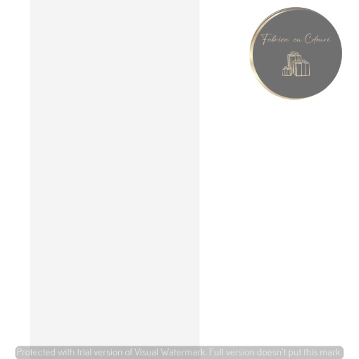 Invitație minimalistă albă cu bandă verticală