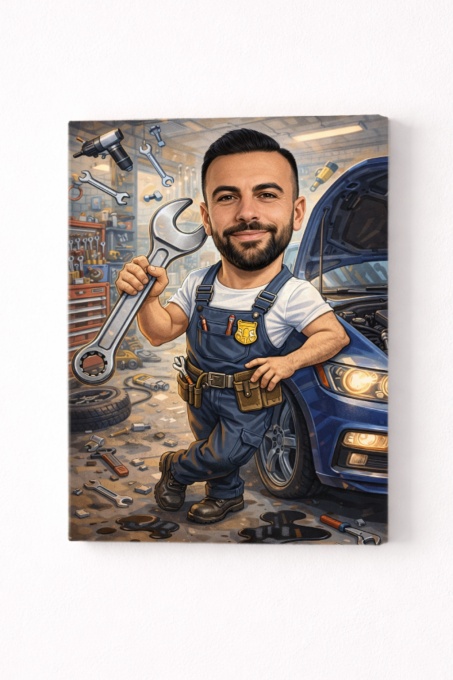 Tablou canvas caricatură mecanic