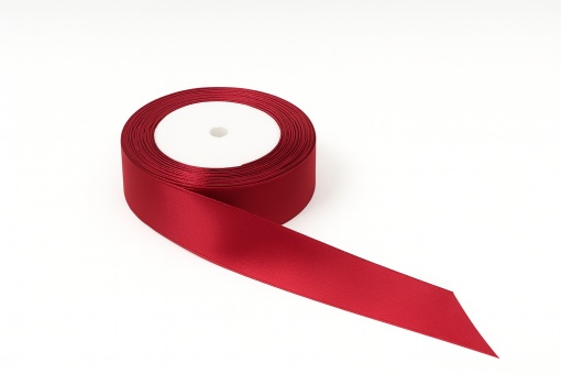 Fundiță Roșie – Satin 2.5 cm, 100 cm lungime