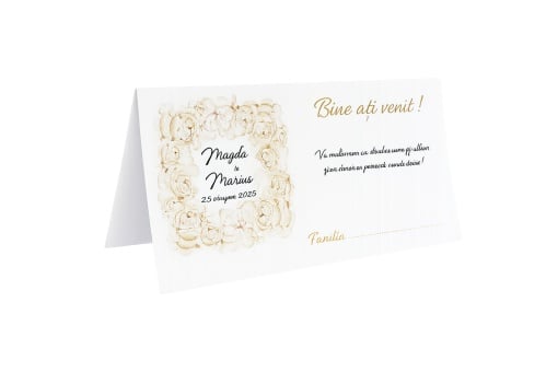 Plic pentru bani nuntă elegant cu flori ivoire