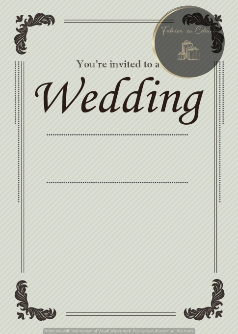 Invitație clasică Wedding