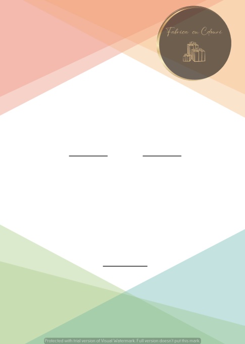 Invitație geometrică în culori pastel