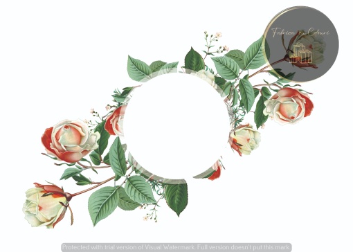 Invitație nuntă florală cu trandafiri