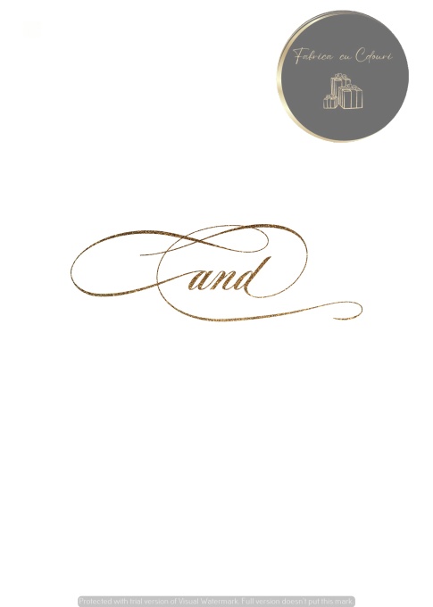 Invitație nuntă minimalistă cu scris elegant