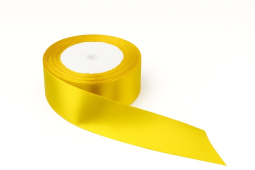 Fundiță Galben – Satin 3.8 cm, 100 cm lungime
