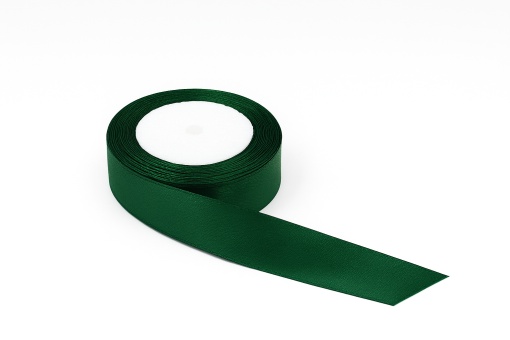 Fundiță Verde Pădure – Satin 2.5 cm, 100 cm lungime