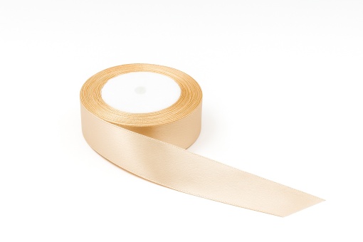 Fundiță Crem – Satin 2.5 cm, 100 cm lungime