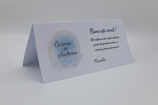 Plic pentru bani cu design bleumarin și auriu