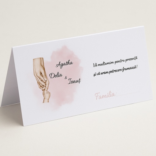 Plic pentru bani cu ilustrație romantică – cuplu și fundal roz pudrat