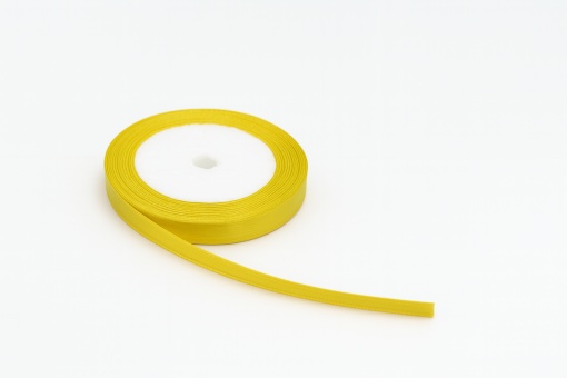 Fundiță Galben – Satin 1 cm, 100 cm lungime