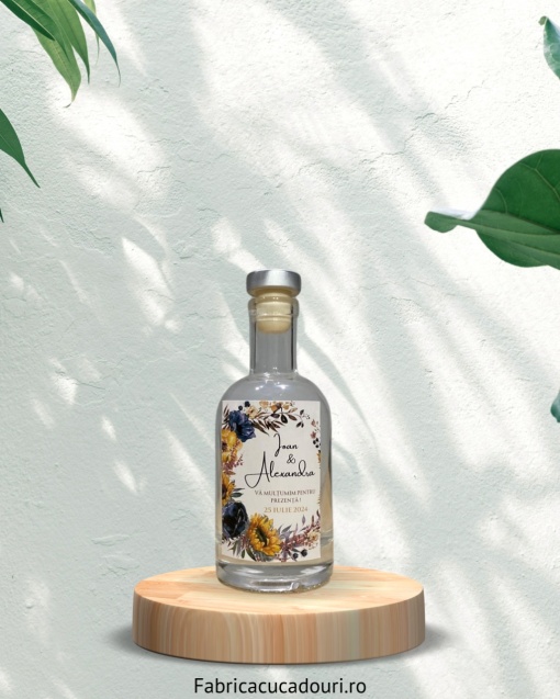 Sticlă de 200 ml cu capac metalic