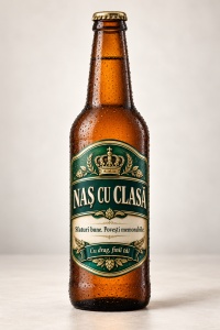 Bere personalizată – Naș cu clasă – 330 ml