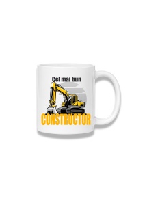 Cană ceramică 380 ml – Cel mai bun constructor – excavator