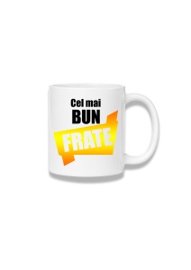 Cană ceramică 380 ml – Cel mai bun frate – panglică galbenă