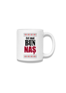 Cană ceramică 380 ml – Cel mai bun naș – motiv tradițional