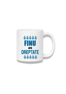 Cană ceramică 380 ml – Finu are dreptate – albastru