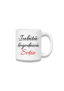 Cană ceramică 380 ml – Iubită, logodnică, soție